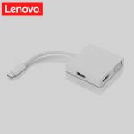 Lenovo USB-C 3-in-1 Hub - Adaptador 4K HDMI, VGA y USB 3.0 - GX90T36105