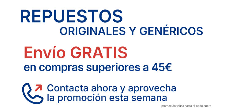 Repuestos envíos GRATIS en compras superior a 45€