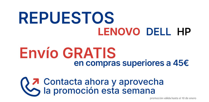 Repuestos originales Lenovo, Dell, HP