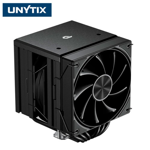 Disipador CPU Gaming Doble Torre, 6 Heat Pipes, 2x 120mm PWM - Negro - Unytix One UE2K6