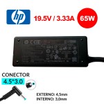 Cargador HP 19.5V 3.33A 65W 4.5x3.0mm Pin Azul – A045R045H Original