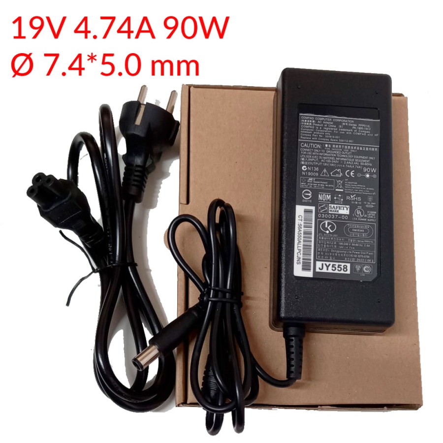 Cargador específico para portátil HP Pavilion, OMEN Gaming 19V 4.74A 90W, conector diámetro 7.4*5.0 mm