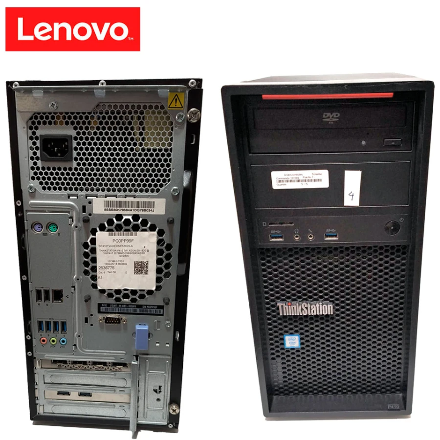 Lenovo ThinkStation P410 Workstation Intel Xeon E5-1620 v4 3.50GHz 32GB RAM 256GB SSD NVMe NVIDIA Quadro P2000 5GB Windows 11 Pro - Grado A+