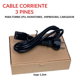 Cable de alimentación de corriente para PC de sobremesa, torre, monitor de 1,2mt de largo