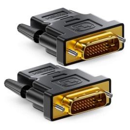 2 x DVI to HDMI Female Adapter to DVI Connector (24+1) Full HD