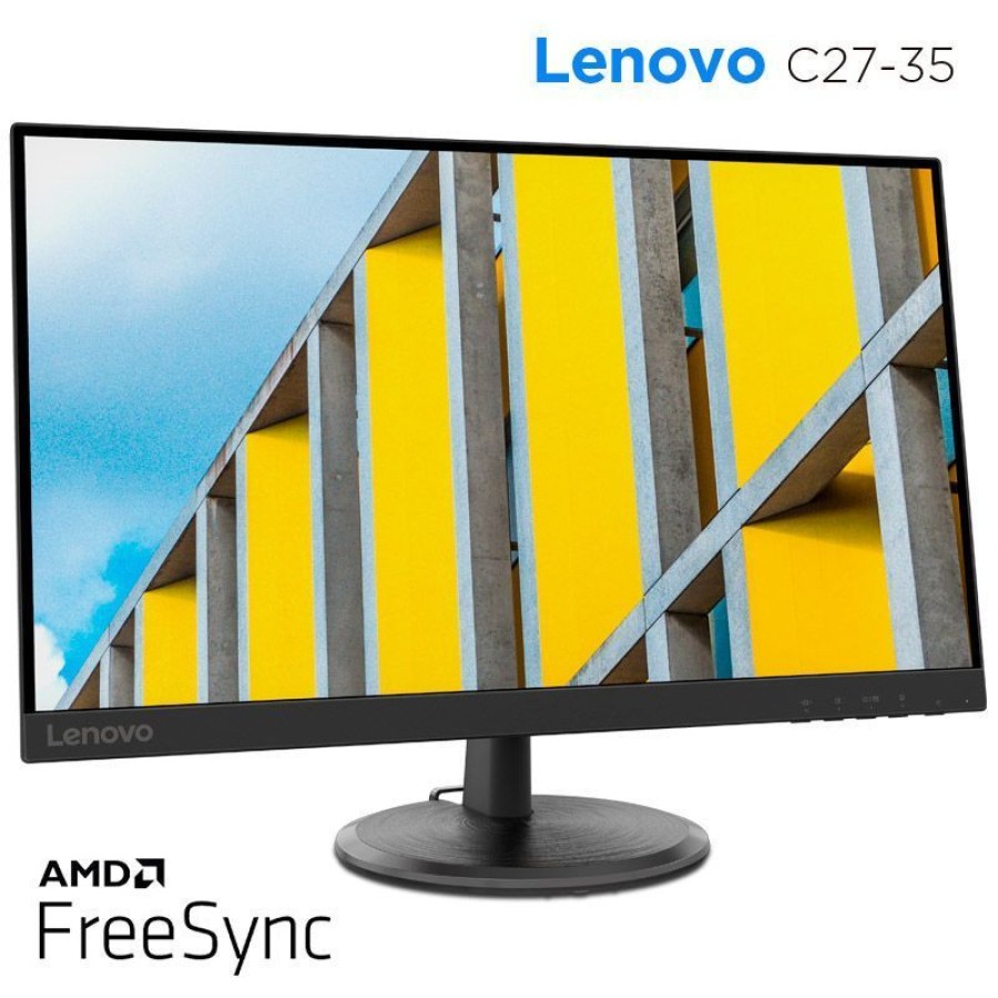 Lenovo Monitor C27-35 , monitor gaming de 27" Full HD, AMD FreeSync, HDMI 1.4, VGA