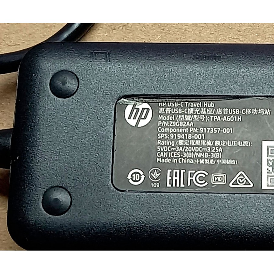 Dock, Estación de acoplamiento HP USB-C Travel HUB para EliteBook ProBook ZBook Chromebook