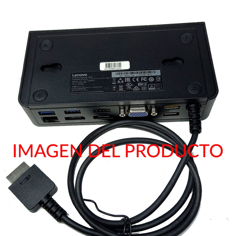 Dock, Estación de acoplamiento ThinkPad OneLink+ Dock compatible con ThinkPad Yoga, tablet, ver más info. Adaptador
