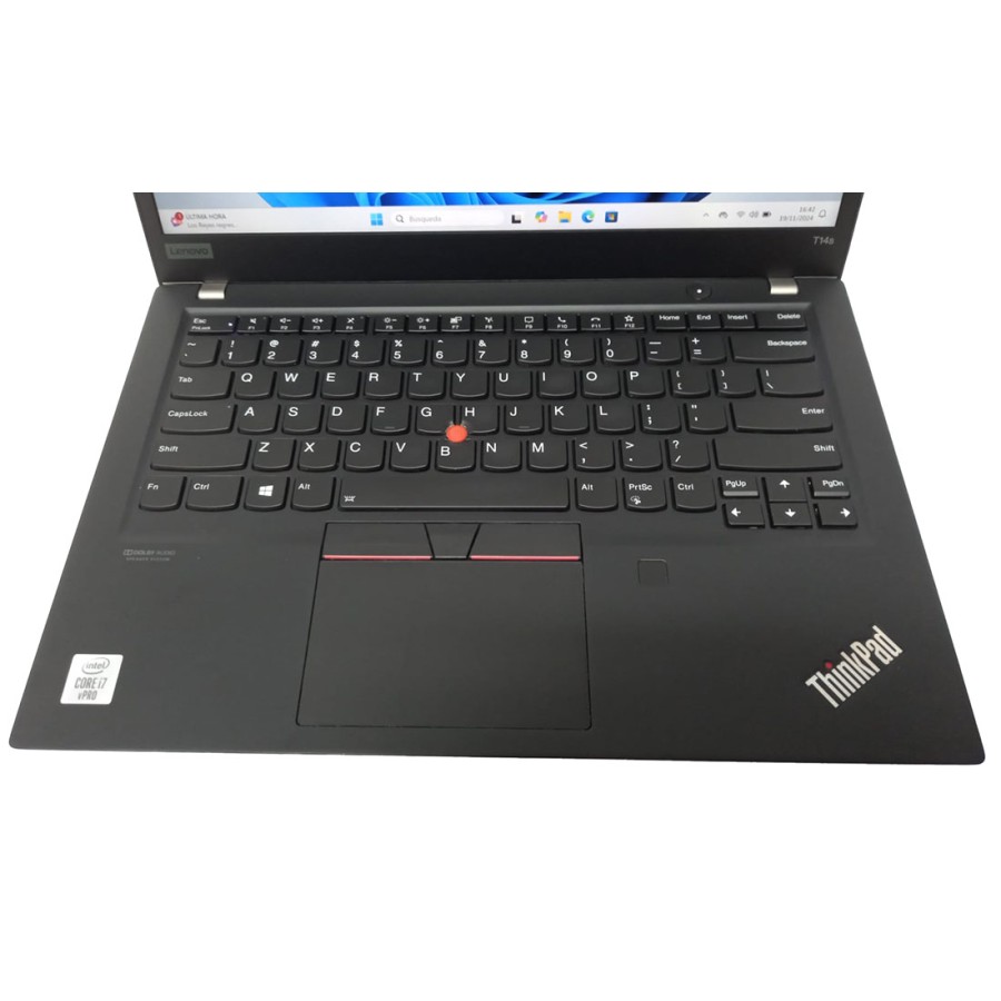 Portátil Lenovo ThinkPad T14s i7-10610U 8/256/14" Wind11 Pro teclado español