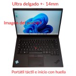 Lenovo ThinkPad X1 Carbon 7ª Gen Intel Core i5-8365U/16GB/256GB SSD/14", Pantalla táctil, teclado en español.