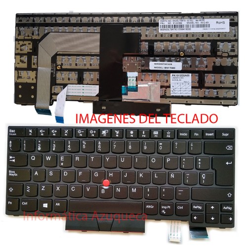 Teclado portátil Lenovo ThinkPad modelos: T460, T470, T480 español España,