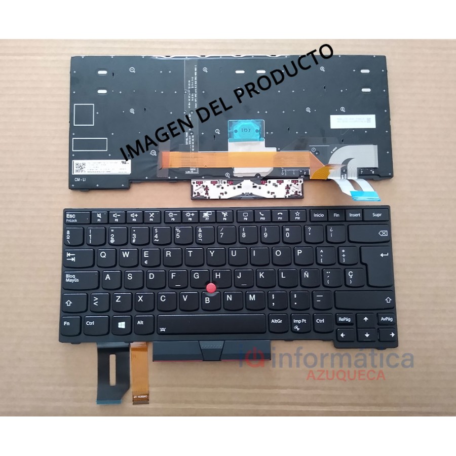 Teclado RETROILUMINADO para portátil Lenovo ThinkPad T480s, T490, E490, L480, L490, L380, L390, L380 Yoga, Yoga, E490, E480