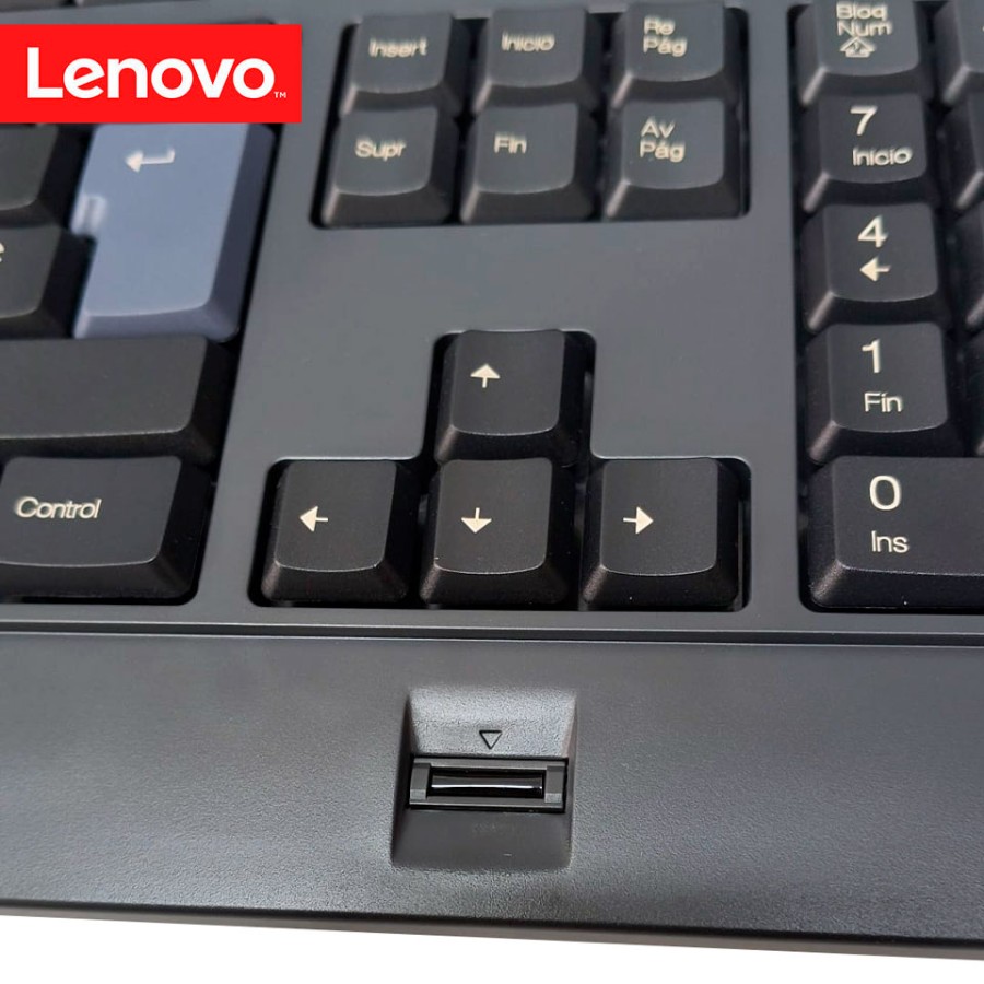 Teclado USB Lenovo Preferred Pro con Lector de Huellas Español Negro SD50K28118