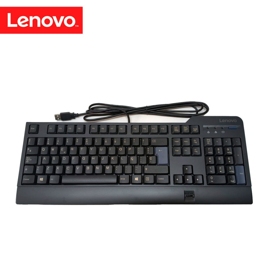 Teclado USB Lenovo Preferred Pro con Lector de Huellas Español Negro SD50K28118
