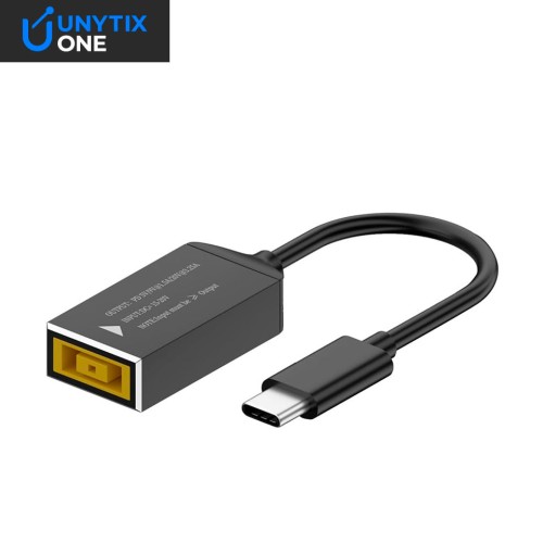Adaptador Rectangular a USB-C para Lenovo ThinkPad X1 – Cable de Carga 65W PD/QC – PN 4DPTAUSBR3CAC