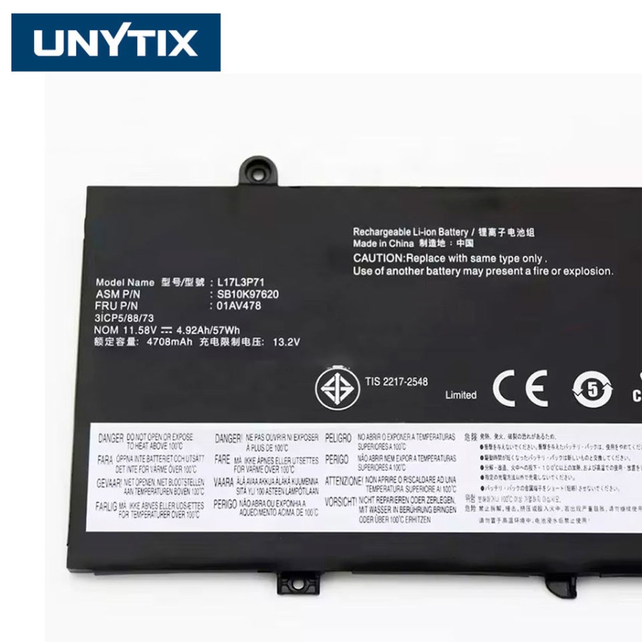 Batería Lenovo T480s PN 01AV478 – Unytix ONE 01AV478UTX – Repuesto compatible
