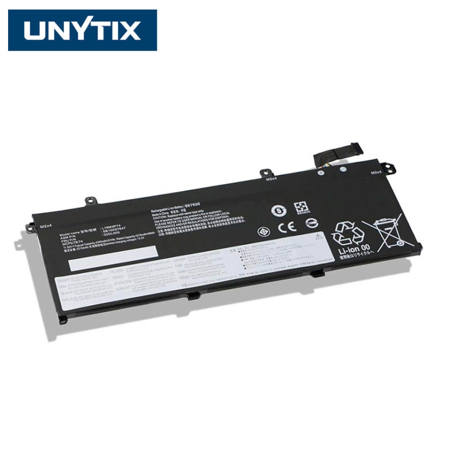 Batería compatible para Lenovo ThinkPad T490, T495, T14 Gen 1, P43s - 11.52V 51Wh | L18M3P73 - UNYTIX