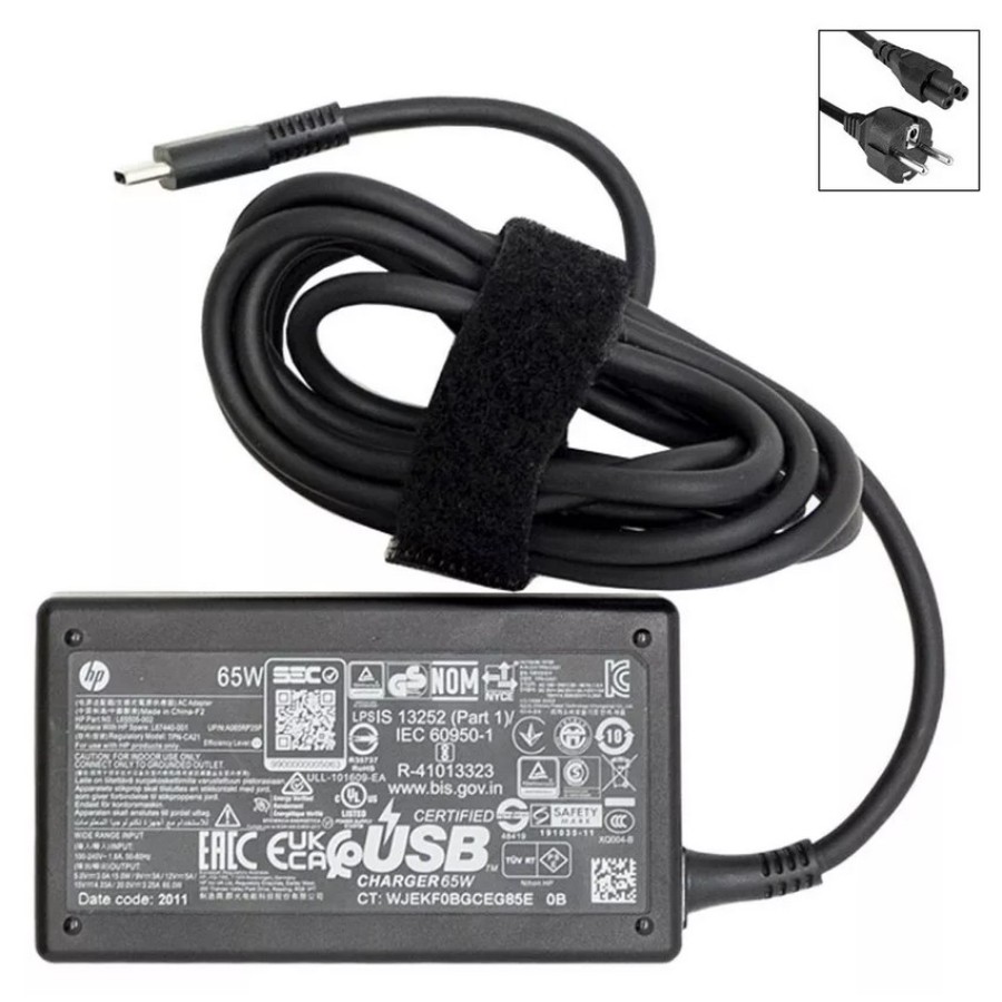 Cargador Original HP 65W USB-C para Portátil