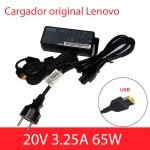Cargador Original 65W IBM/Lenovo (Punta Rectangular – Square Tip)  0A36262-ADP + Adaptador a USB-C