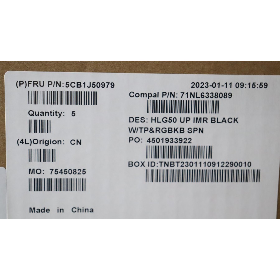 Cubierta C con Teclado Español Retroiluminado Lenovo IdeaPad Gaming 3 15ARH7 Negro 5CB1J50979