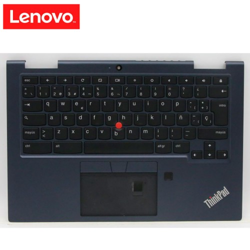 Cubierta C con Teclado Lenovo ThinkPad C13 Yoga Gen 1 Chromebook Español Retroiluminado Huella 5M10Z54489