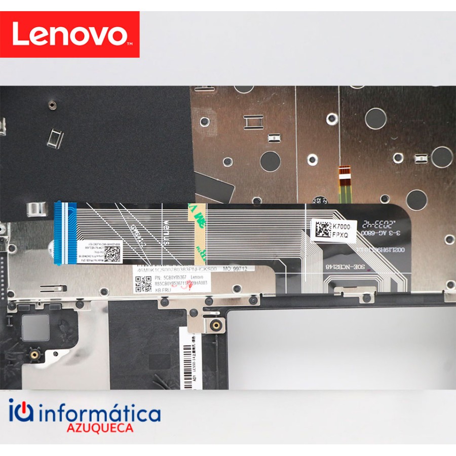 Teclado y Reposamanos Lenovo IdeaPad Flex 5-14 Español Retroiluminado Gris Platino con Huella – 5CB0Y85367