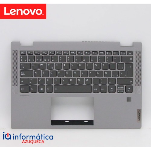 Teclado y Reposamanos Lenovo IdeaPad Flex 5-14 Español Retroiluminado Gris Platino con Huella – 5CB0Y85367