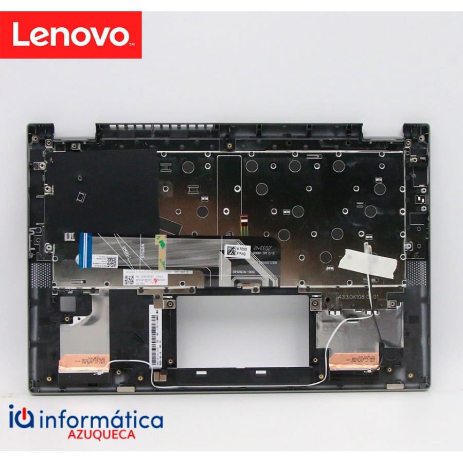 Teclado y Reposamanos Lenovo IdeaPad Flex 5-14 Español Retroiluminado Gris Platino con Huella – 5CB0Y85367