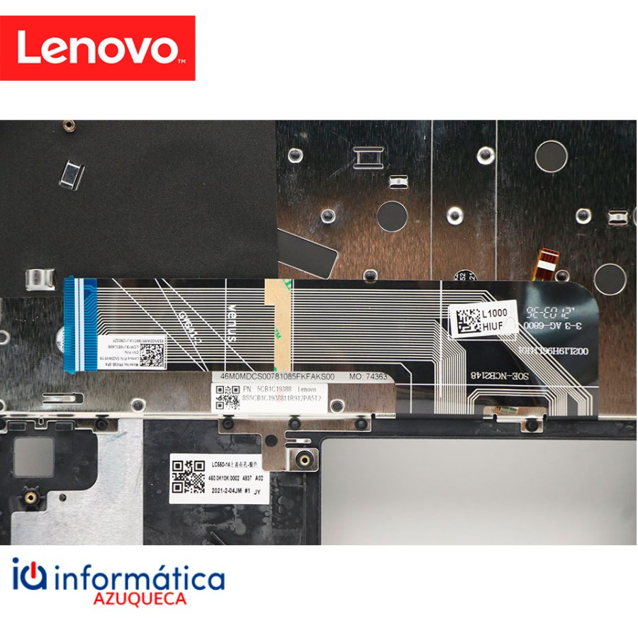 Cubierta y Teclado Lenovo IdeaPad 5-14ALC05 Español Gris Platino – 5CB1C19388