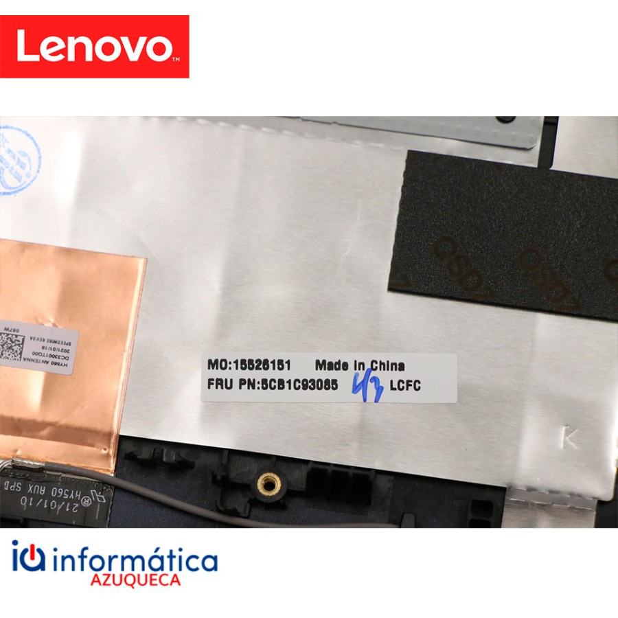 Cubierta y teclado Lenovo Legion 5-15ACH6 Azul touch ESP 5CB1C93085