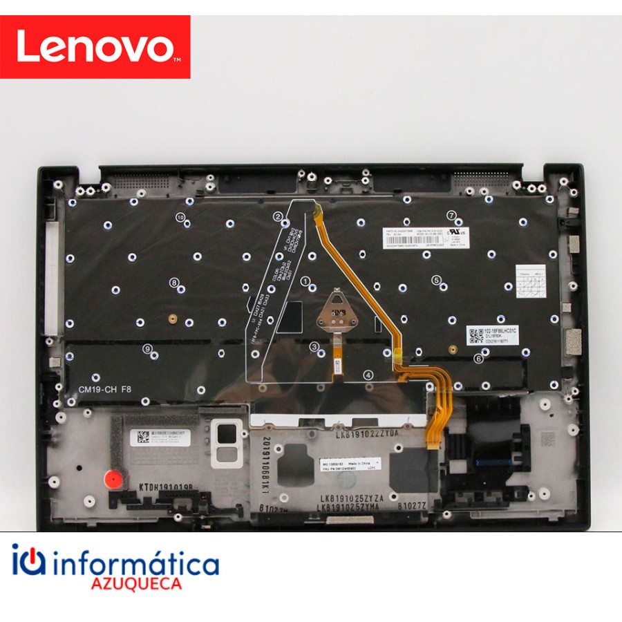 Teclado y Reposamanos Lenovo X1 Carbon 7th Gen Español Negro Oscuro – 5M10W85902