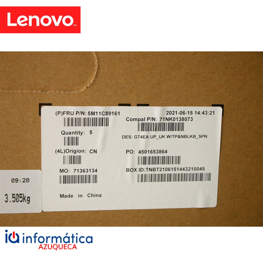 Lenovo Chromebook 14e Gen 2 Teclado Español Retroiluminado + Cubierta – 5M11C89161