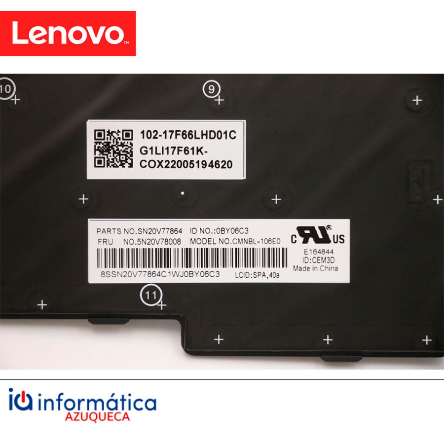 Lenovo ThinkPad T15/P15s G1/G2 Teclado Español Retroiluminado 5N20V78008