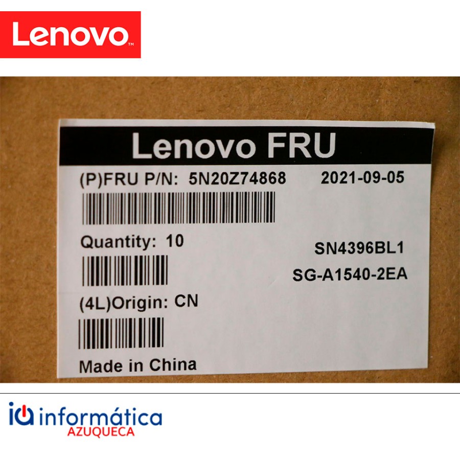 Lenovo ThinkPad L15/P15/T15 G1 Teclado Español Retroiluminado Negro – Repuesto Original 5N20Z74868