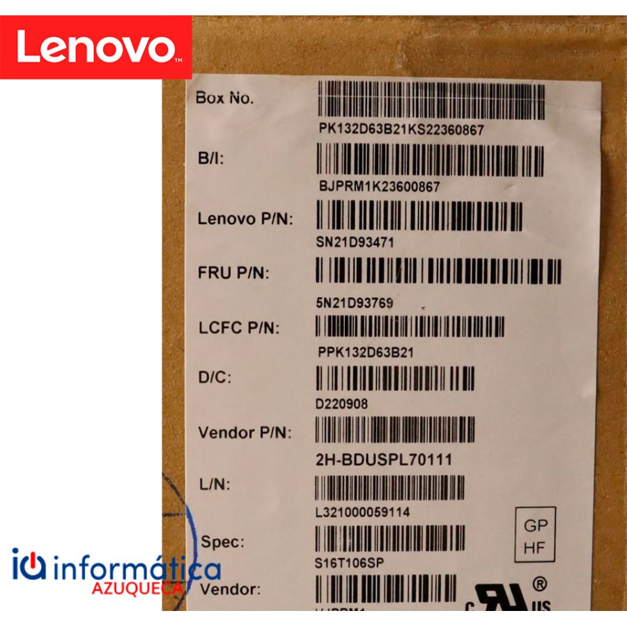 Teclado Lenovo ThinkPad T16 P16s P16v L15 G3/G4 Español + RETROILUMINADO – 5N21D93769